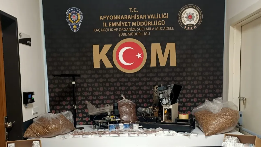 Afyonkarahisar’da Kaçak Sigara Operasyonu
