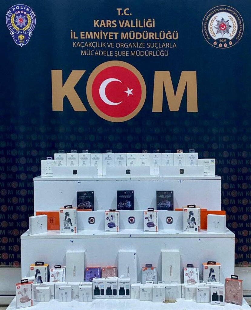 Kars'ta operasyonda gümrük kaçağı malzemeler ele geçirildi