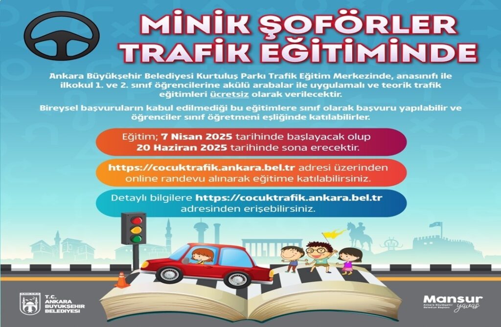 MİNİKLERE ÜCRETSİZ TRAFİK EĞİTİMİ