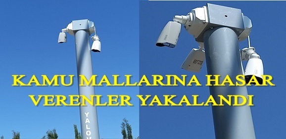 YALOVA DA KAMU MALINA ZARAR VEREN PARKLARDA KAMERALARI TAHRİP EDEN SAHIS YAKALANDI