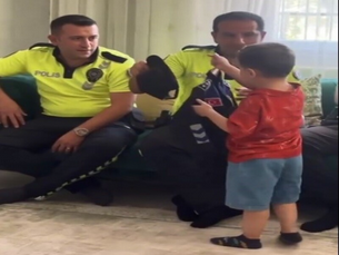 Minik Göktuğ’un polis olma hayali
