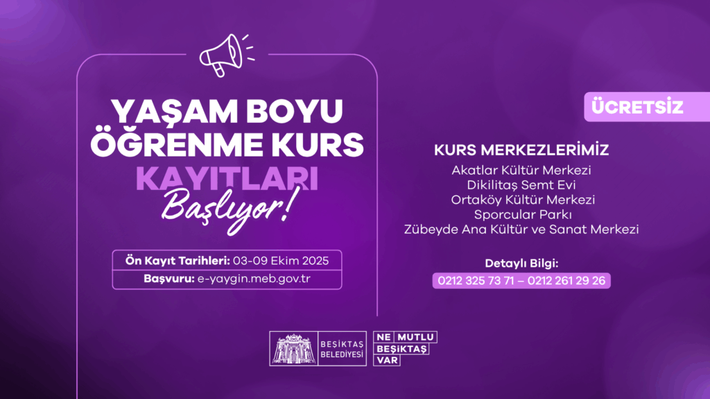 Çeşitli Kursları için kayıtlar