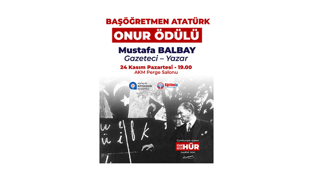 Antalya Eğitim Çalışanlarına da Plaket Takdim Edilecek.