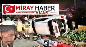 KONTOLDAN ÇIKAN ARAÇ KAZA YAPTI ÇİFLİKKÖY BELEDİYESİ MÜDAHALE  EDİLDİ