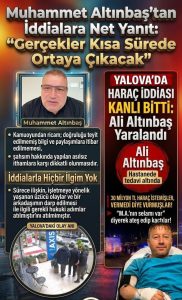 Muhammet Altınbaş'tan İddialara Yanıt: "Gerçekler Kısa Sürede Ortaya Çıkacak