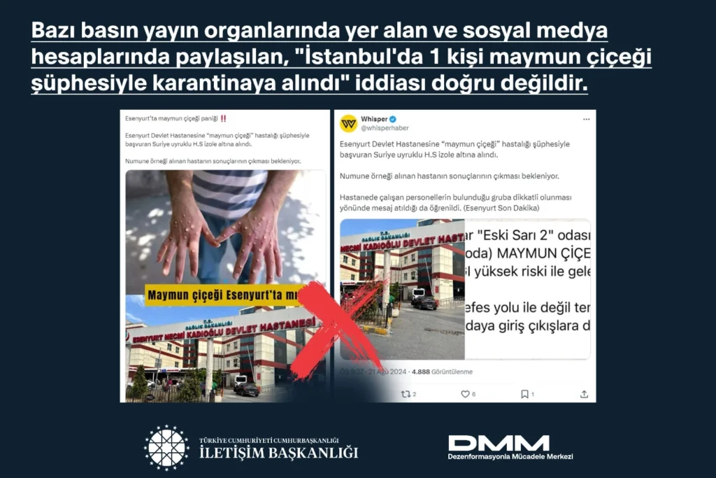 ‘Maymun Çiçeği’nin Türkiye iddiaları dezenformasyondan ibaret