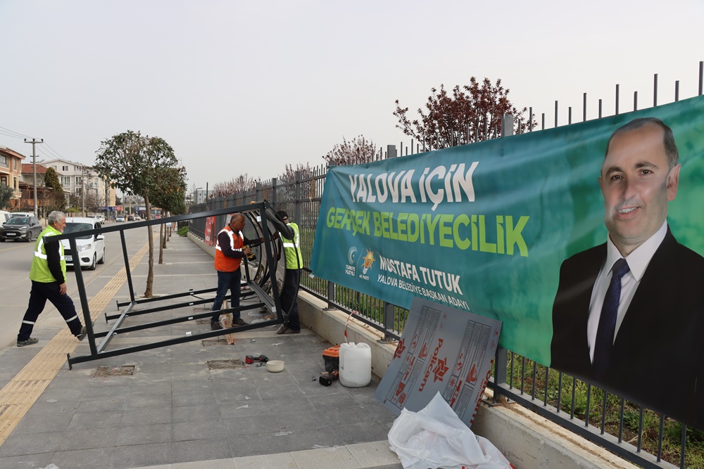 YALOVA DA TOPLU TAŞIMA DURAKLARI YENİLENİYOR