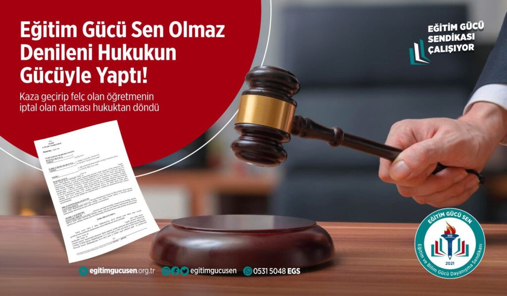 hukuk mücadelesiyle öğretmenlik hayaline Tekrar kavuştu