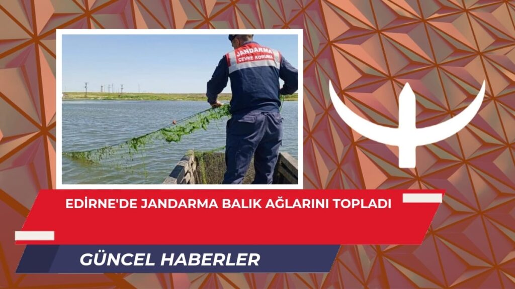 Edirne’de jandarma balık ağlarını topladı