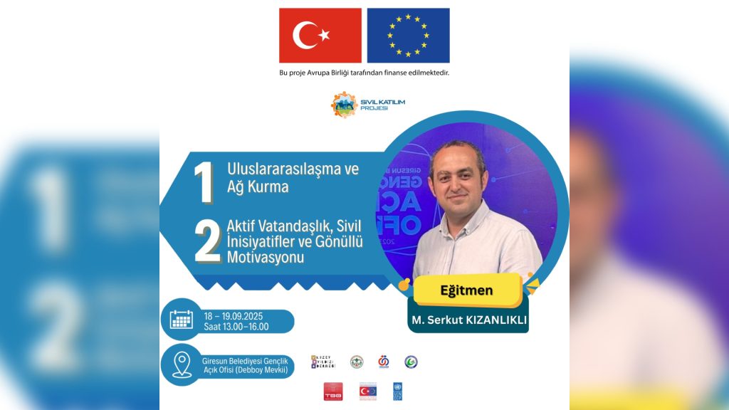 Giresun Belediyesi Gençlik Açık Ofisi’nde düzenlenecek olan eğitim programı