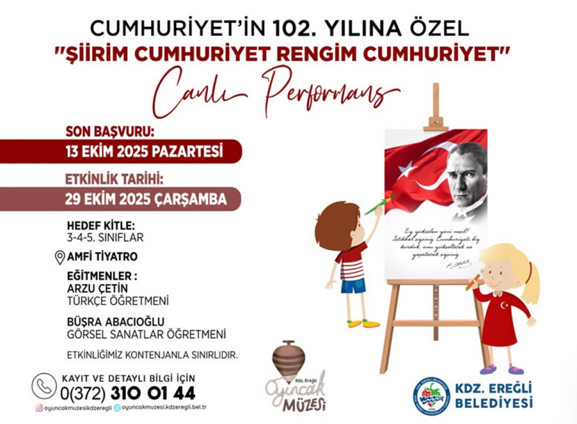 29 Ekim Cumhuriyet Bayramı öncesinde Oyuncak Müzesi atölyesinde etkinlik