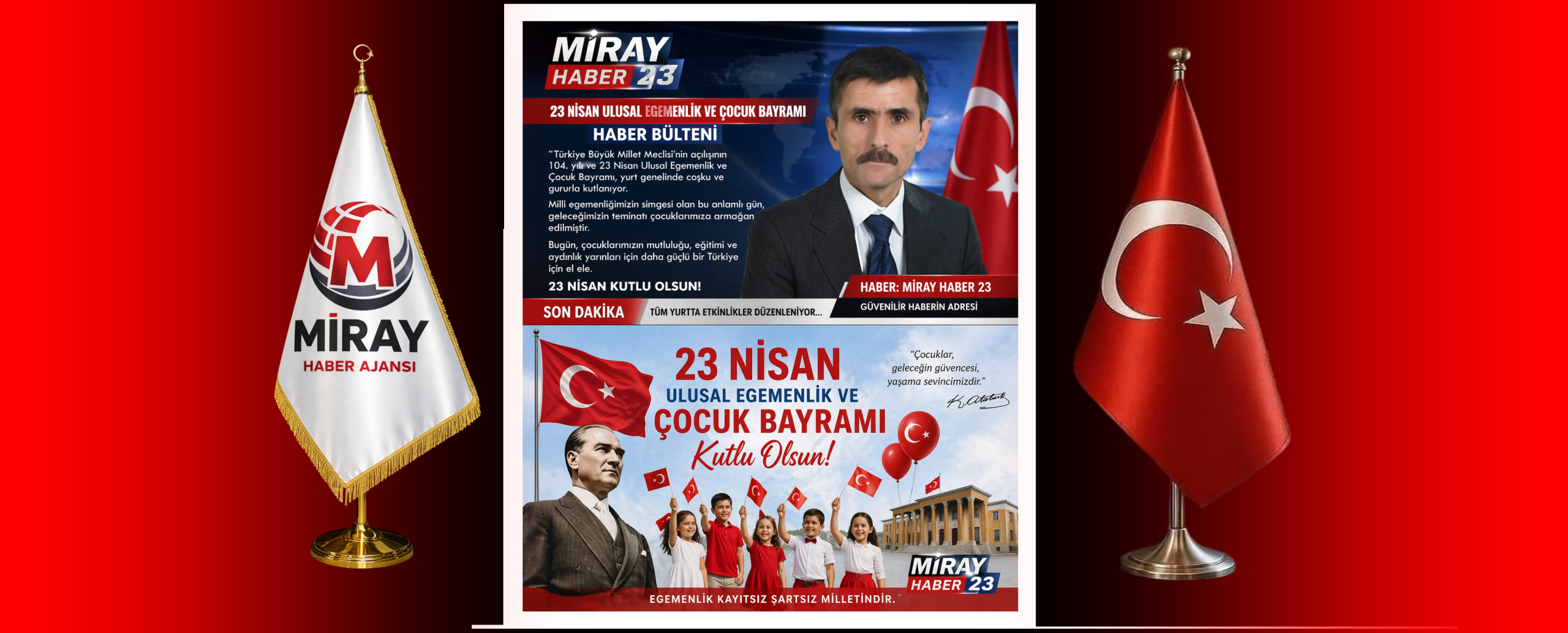 🇹🇷 23 Nisan Ulusal Egemenlik ve Çocuk Bayramı Kutlanıyor