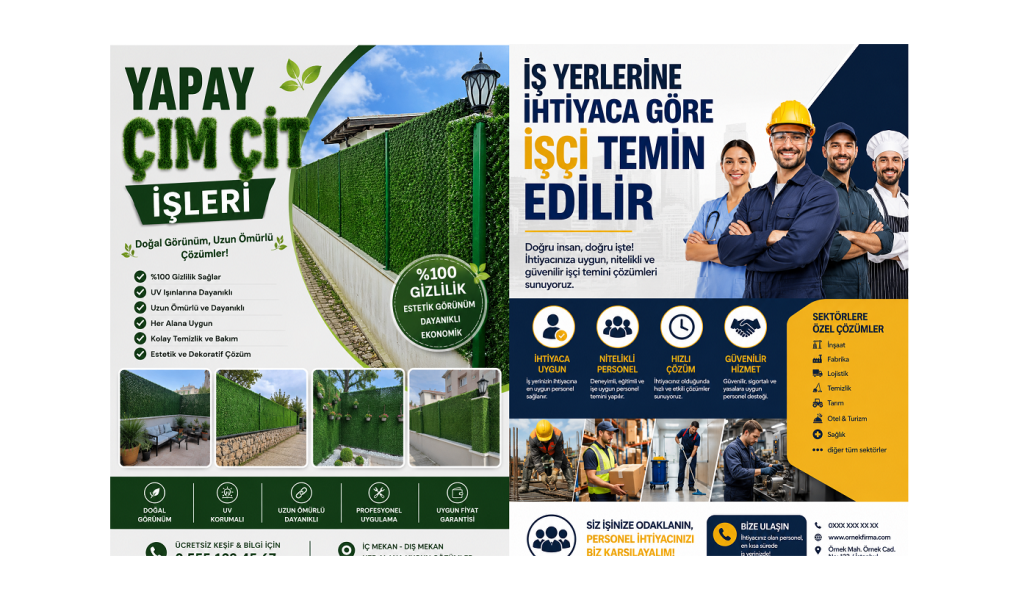 BAHAR AJANS Yapay Çim Çit İşleri, İşçi Temini ve Organizasyon Hizmetleri